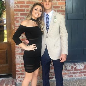 Black off the shoulder dress